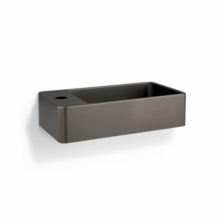 Silo Wall-Mounted Basin – Brushed Gunmetal Basins