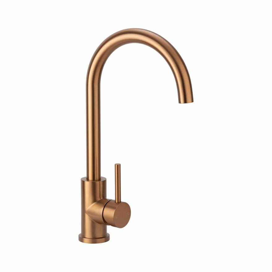 Sola Outdoor Kitchen Mixer – Brushed Copper Kitchen Sink Taps And Mixers