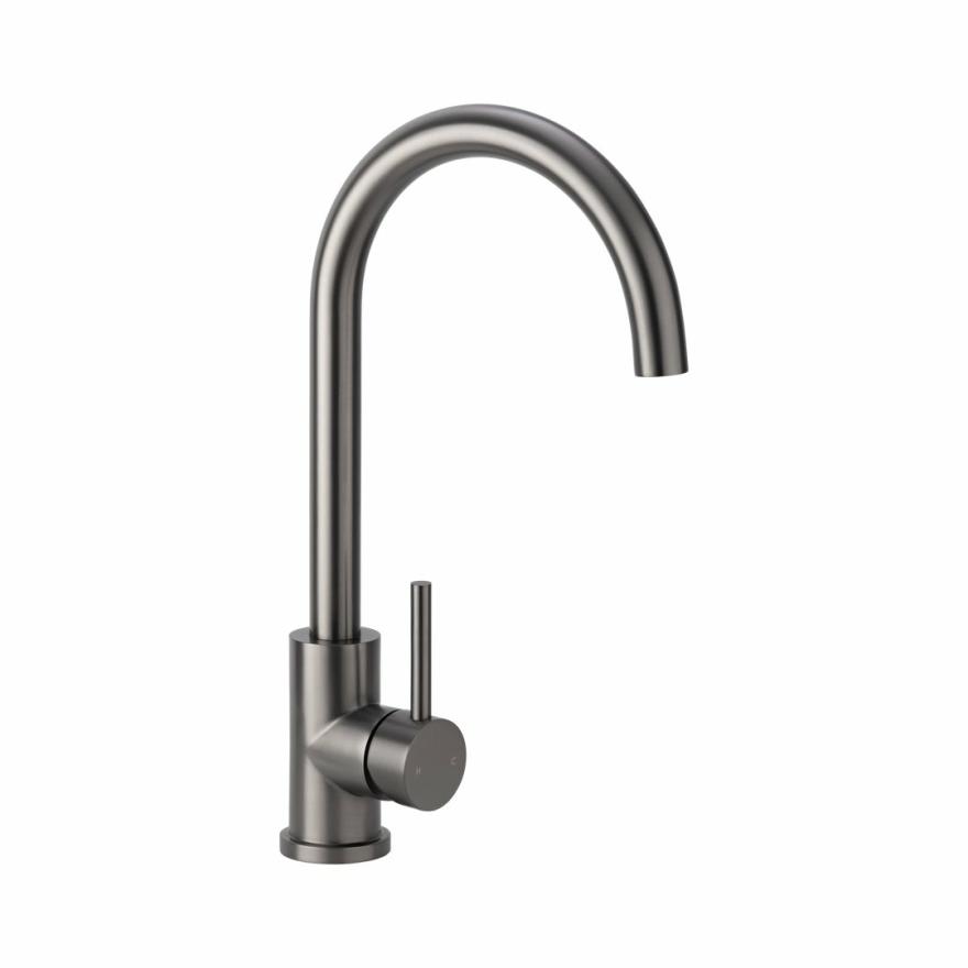 Sola Outdoor Kitchen Mixer – Brushed Gunmetal Kitchen Sink Taps And Mixers