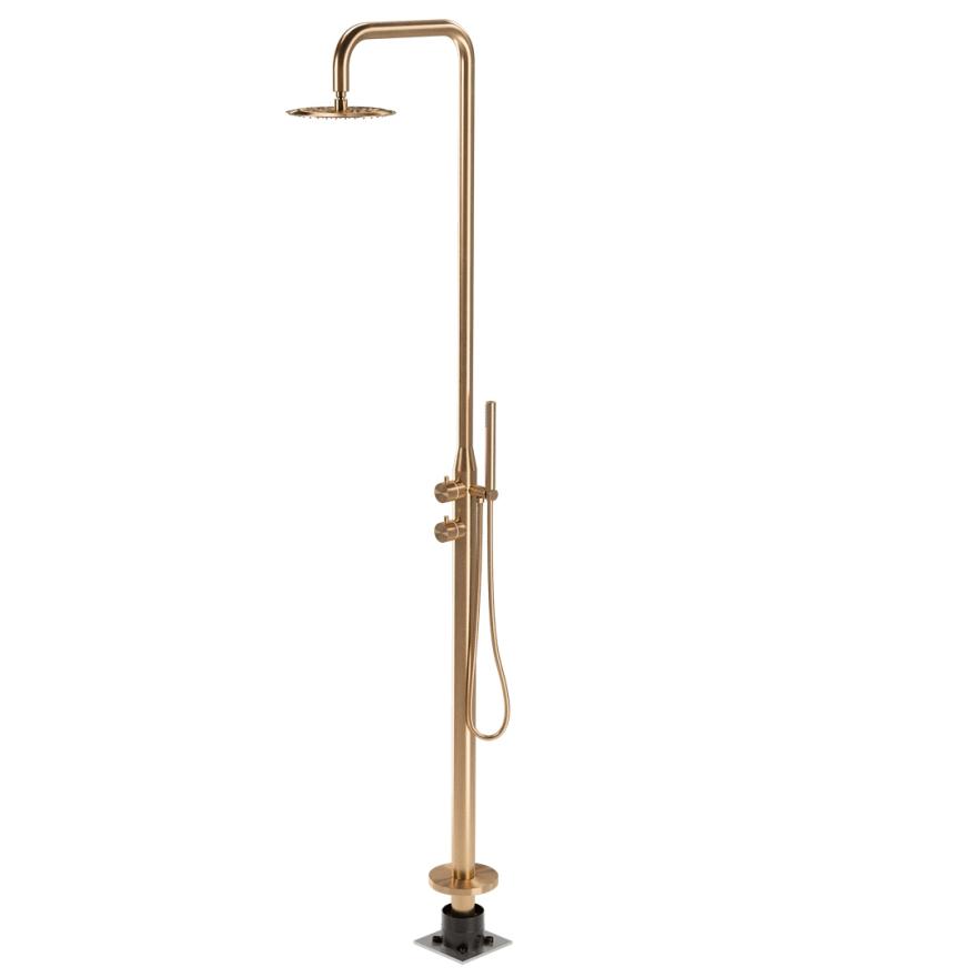 Sola Outdoor Shower Set – Brushed Copper Outdoor Showers