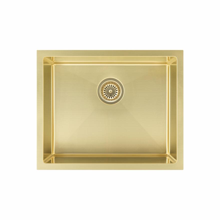 Sola Outdoor Single Sink 550Mm – Brushed Brass Kitchen Sinks