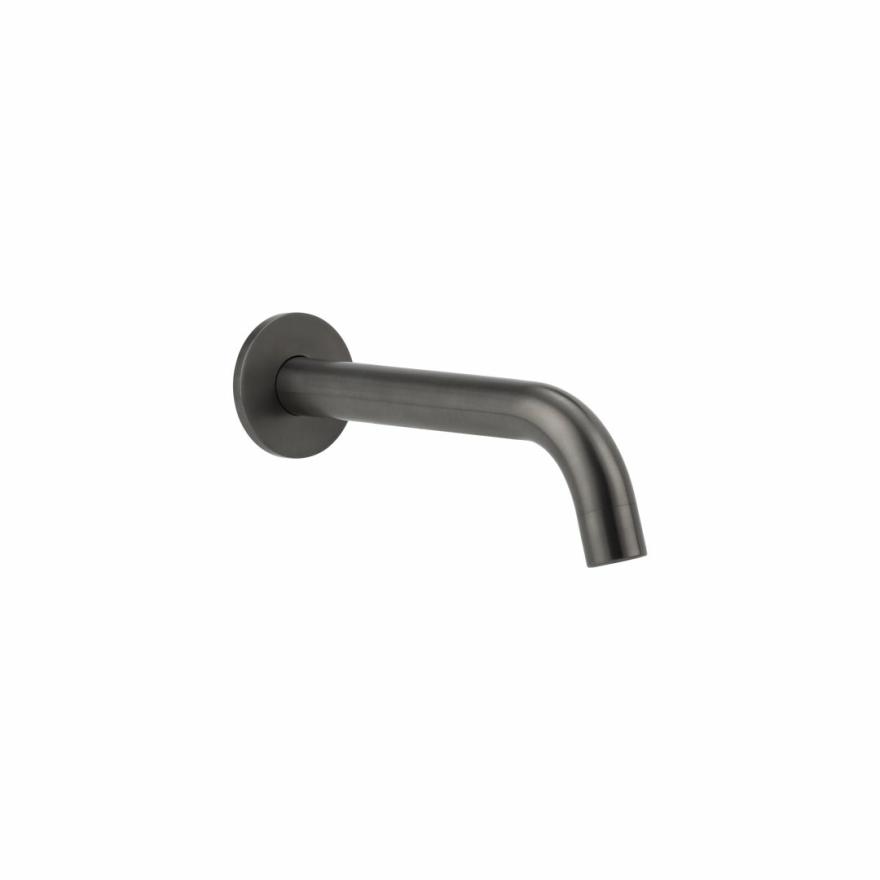 Sola Wall-Mounted Spout – Brushed Gunmetal Outdoor Tapware