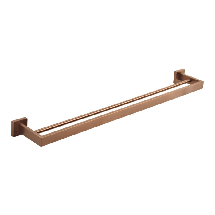 Vaada Double Towel Rail 760Mm – Brushed Copper Accessories