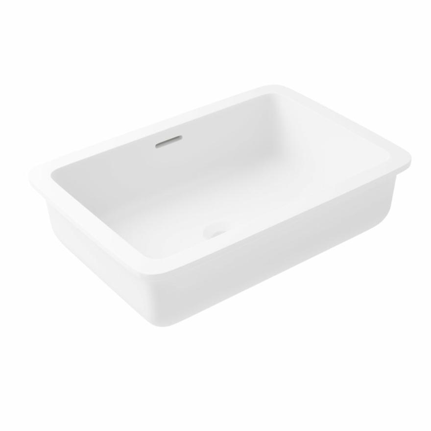 Zuri Rectangle Undercounter Basin 520Mm (Large) – Matte White Basins