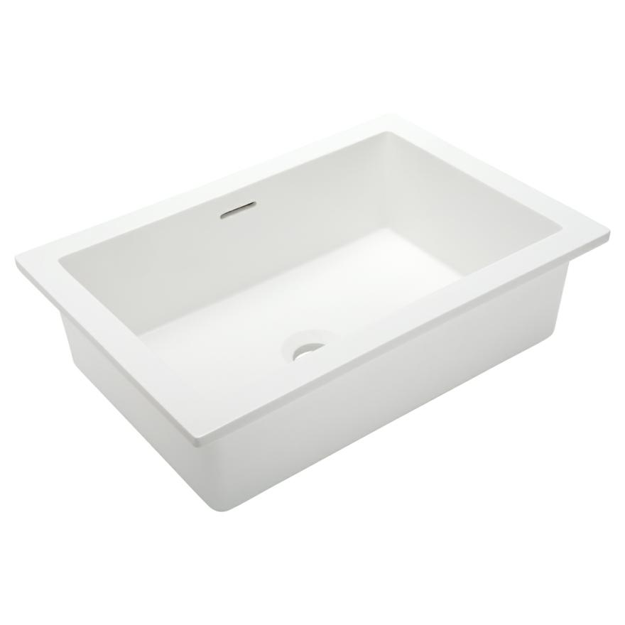 Zuri Rectangle Undercounter Basin – Gloss White Basins