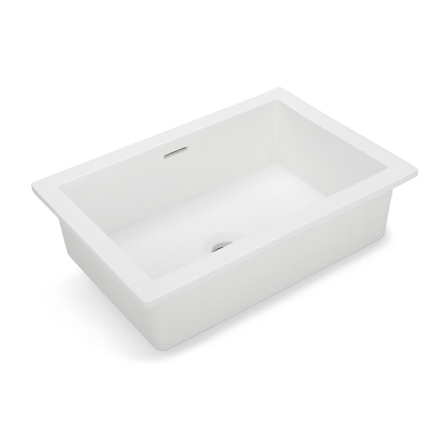 Zuri Rectangle Undercounter Basin – Matte White Basins