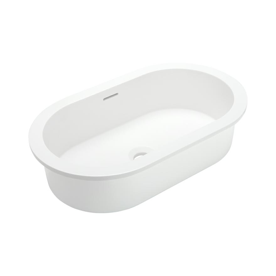 Zuri Round Undercounter Basin – Gloss White Basins