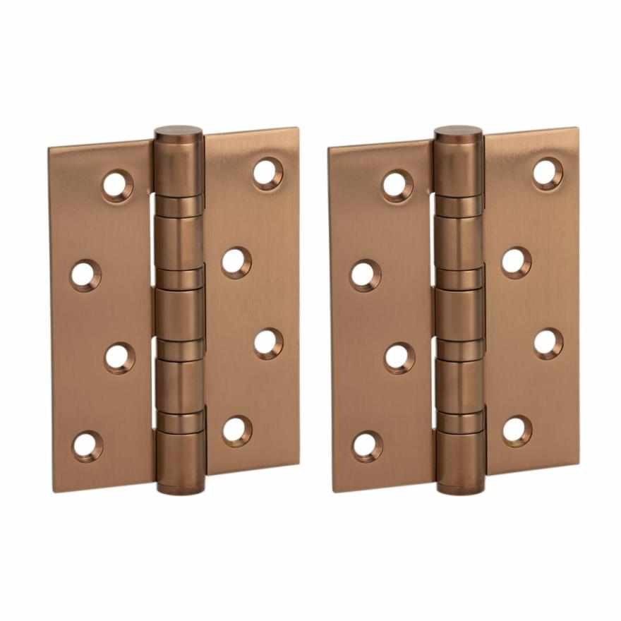 Ellis Butt Door Hinge Pair 100Mm – Brushed Copper Door Hardware