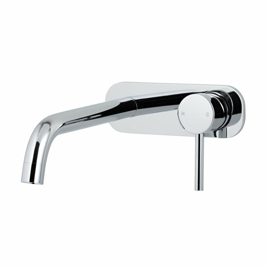 Elysian Minimal Wall-Mounted Set – Chrome Basin Taps And Mixers