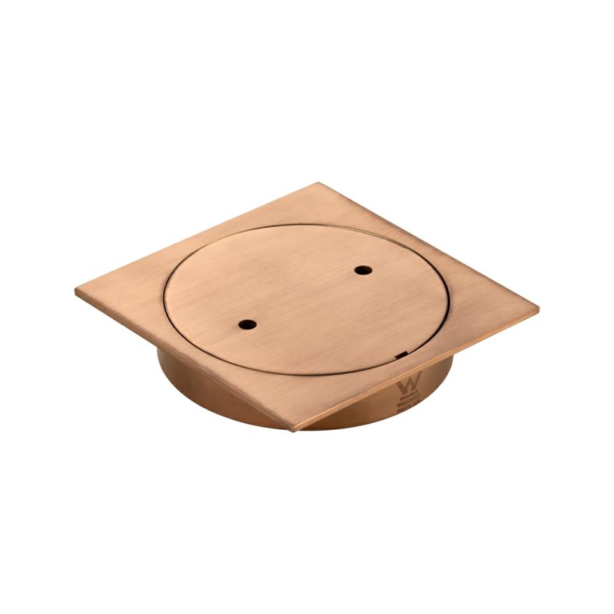 Abi Inspection Outlet Square – Brushed Copper Floor Wastes And Channels