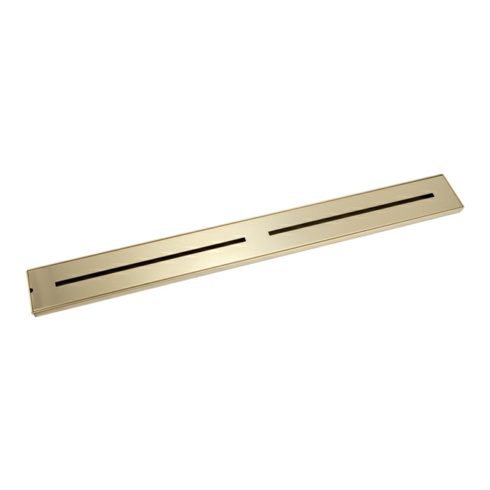 Harper Shower Channel Waste 900Mm – Brushed Brass Floor Wastes And Channels