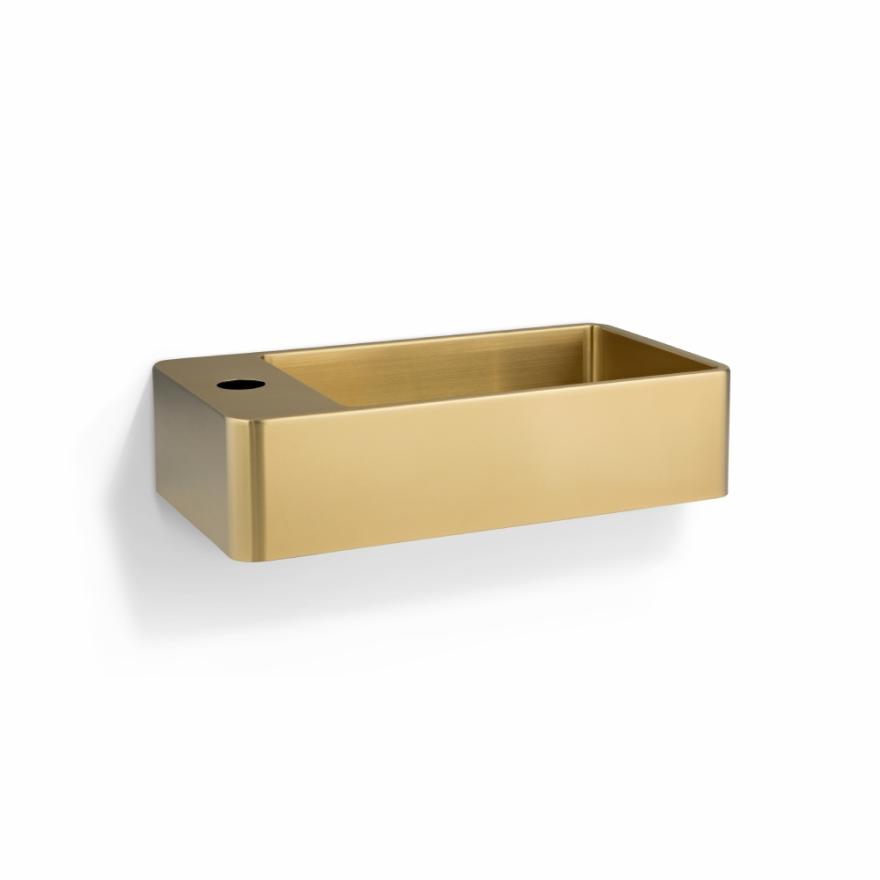 Silo Wall-Mounted Basin – Brushed Brass Basins